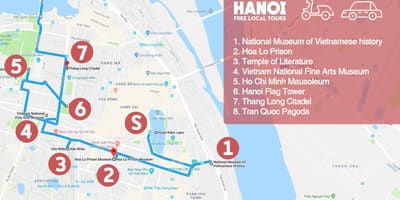 Французскім квартале ханоя пешаходная экскурсія па карце