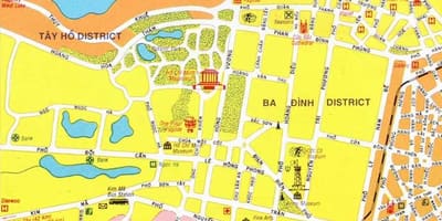 Карта цэнтра ханоя 